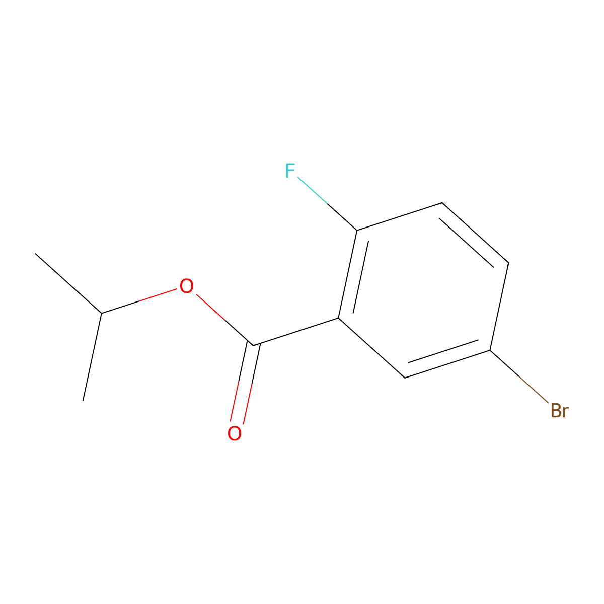 Propan-2-yl 5-bromo-2-fluorobenzoate molecular structure, CAS 1369403-80-4