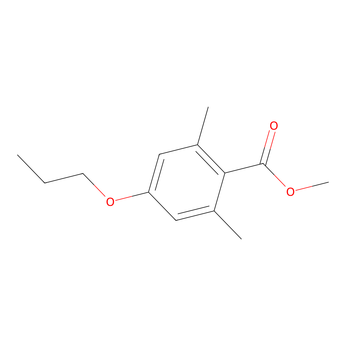 Methyl 2,6-dimethyl-4-propoxybenzoate molecular structure, CAS 1369403-94-0