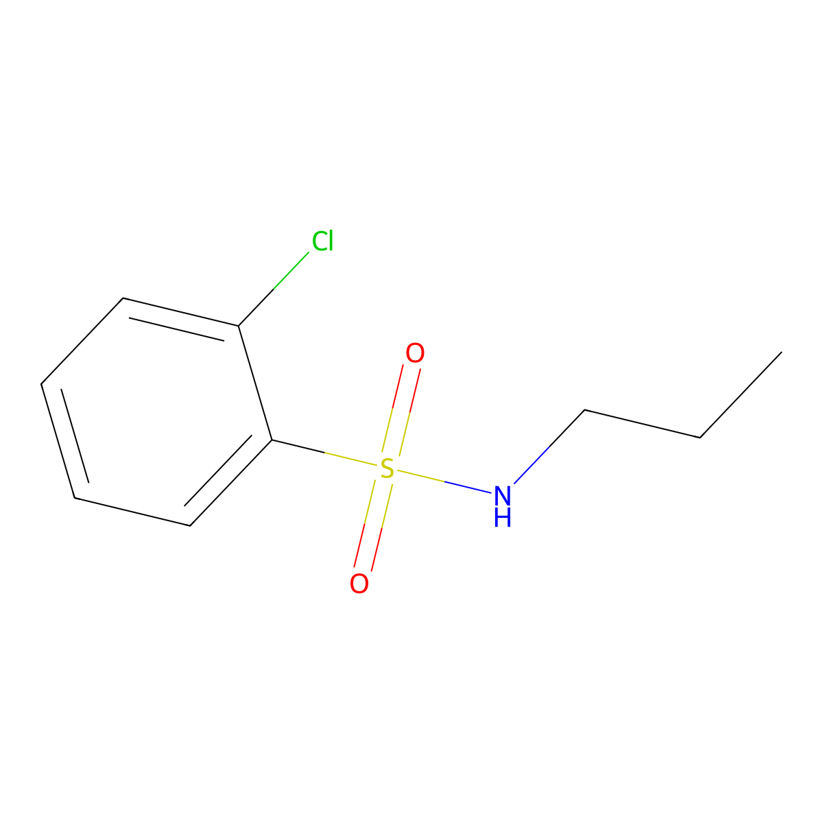 2-chloro-N-propylbenzene-1-sulfonamide molecular structure, CAS 136941-41-8