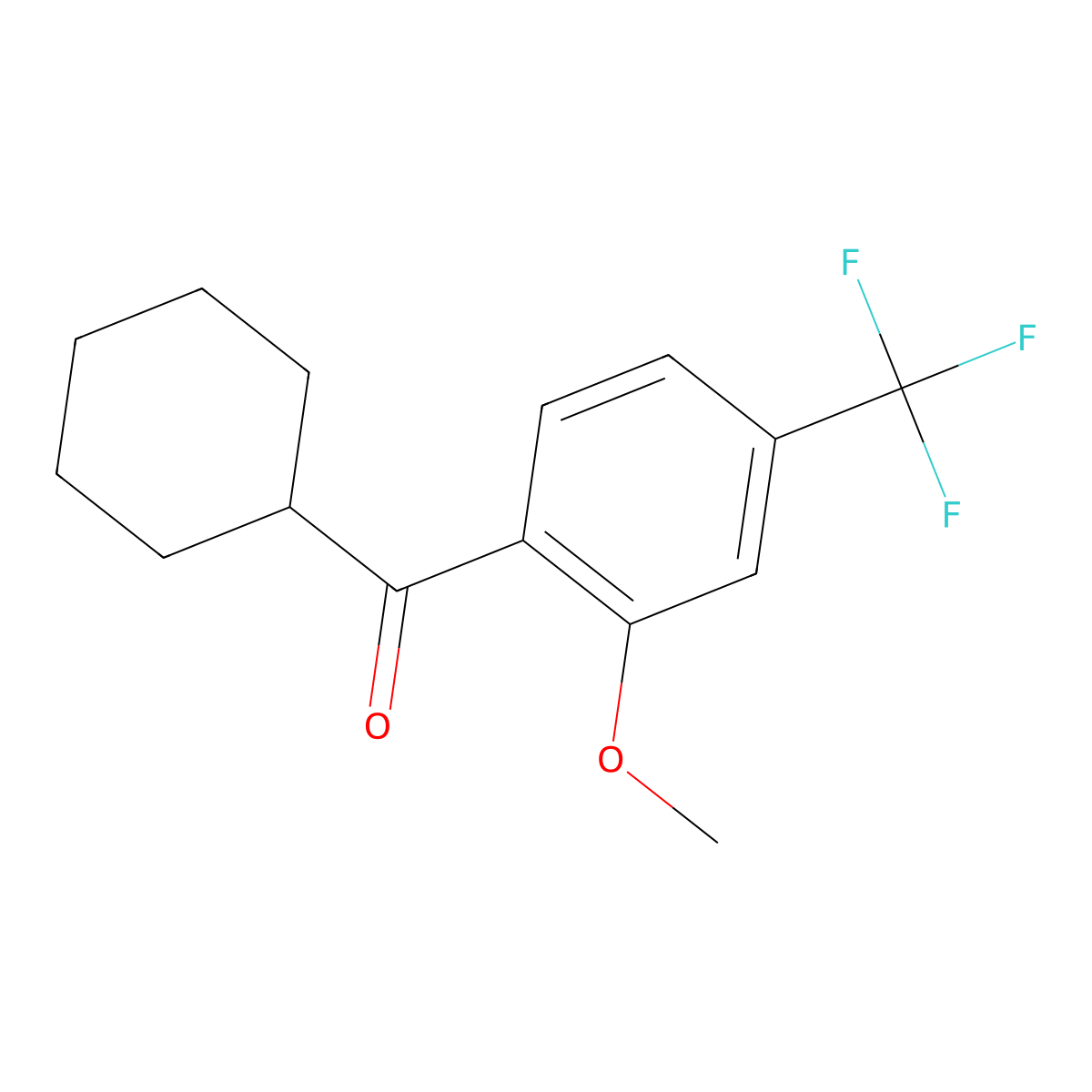 Cyclohexyl[2-methoxy-4-(trifluoromethyl)phenyl]methanone molecular structure, CAS 1369418-86-9