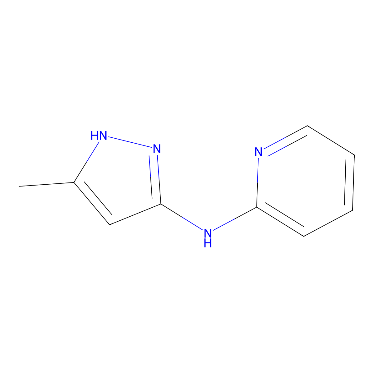 N-(3-Methyl-1H-pyrazol-5-YL)pyridin-2-amine molecular structure, CAS 1369433-13-5