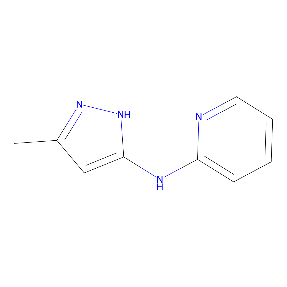 N-(3-Methyl-1H-pyrazol-5-YL)pyridin-2-amine molecular structure, CAS 1369433-13-5