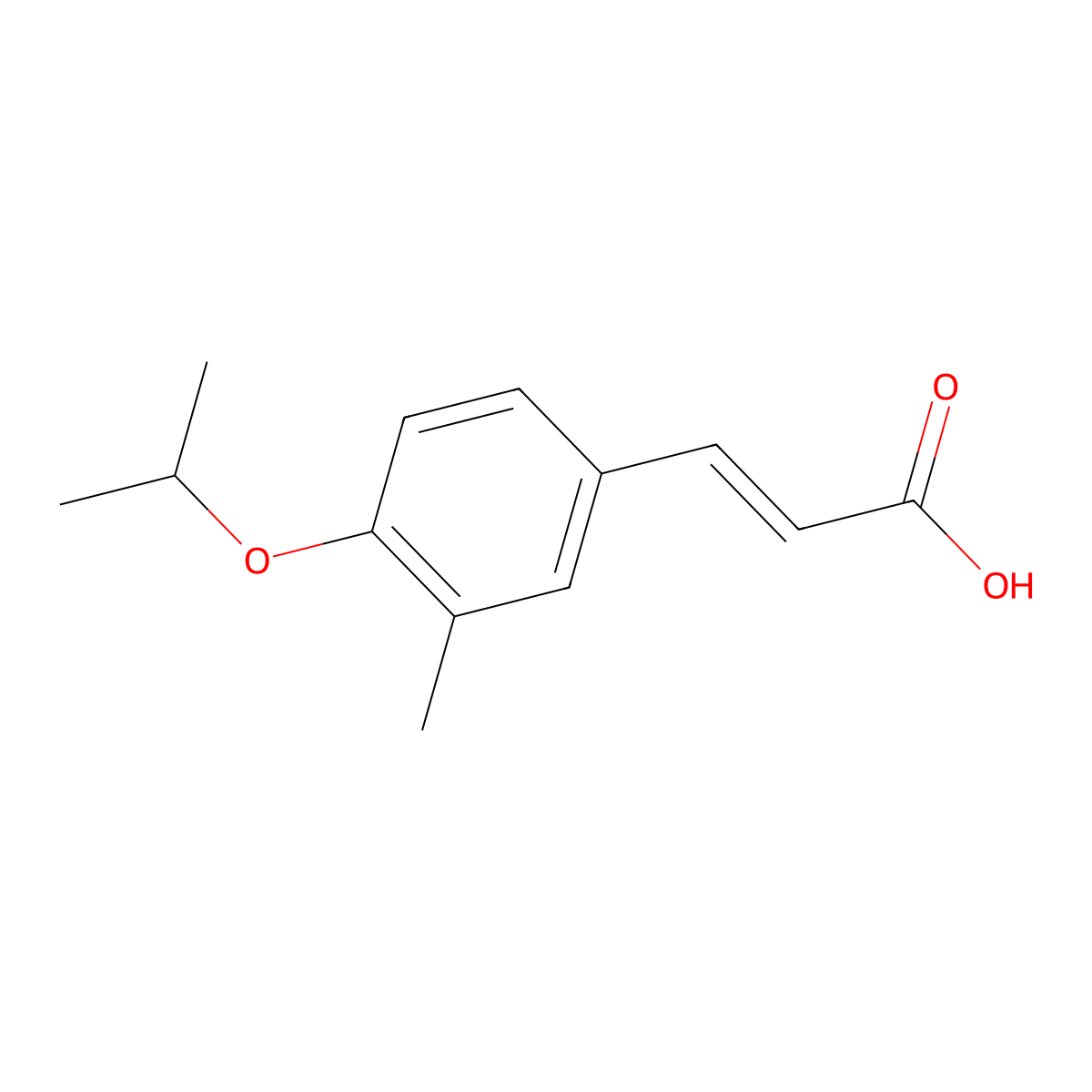 3-[3-Methyl-4-(propan-2-yloxy)phenyl]prop-2-enoic acid molecular structure, CAS 1369461-10-8
