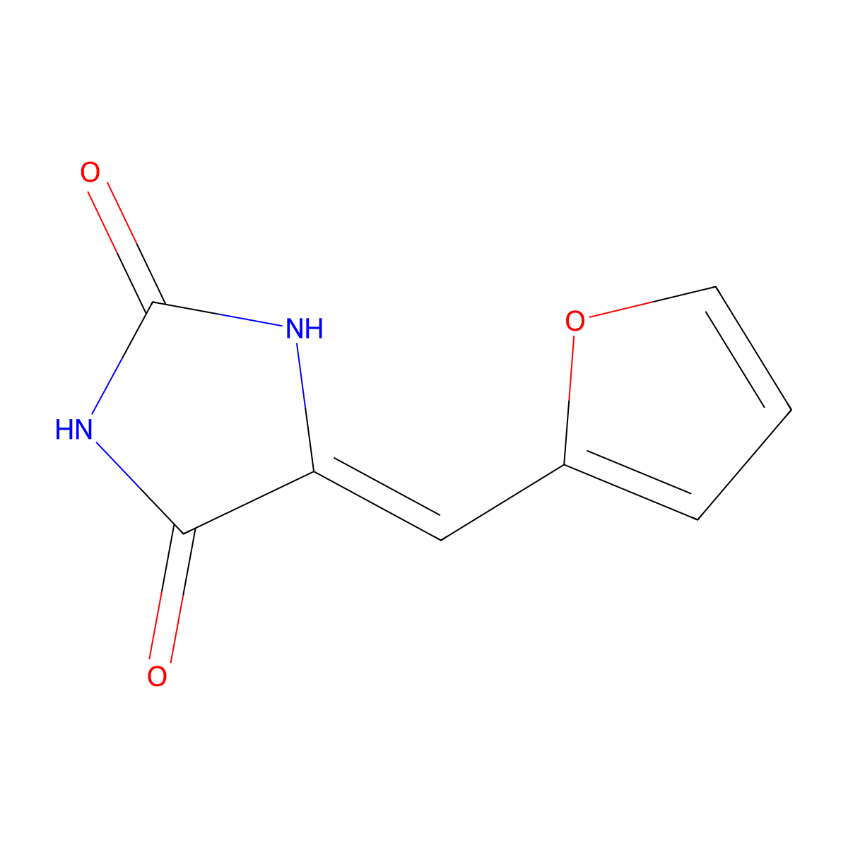 5-Furfurylidene hydantoin molecular structure, CAS 136949-32-1