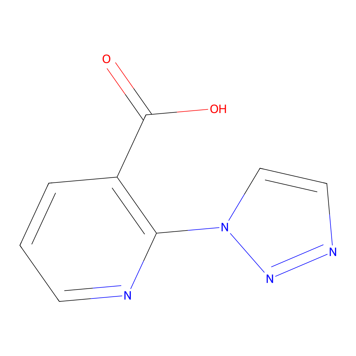 2-(1H-1,2,3-triazol-1-yl)pyridine-3-carboxylicacid molecular structure, CAS 1369494-31-4