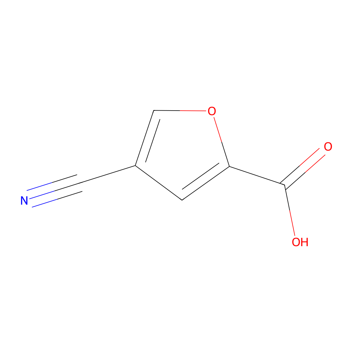 4-Cyanofuran-2-carboxylic acid molecular structure, CAS 1369496-50-3