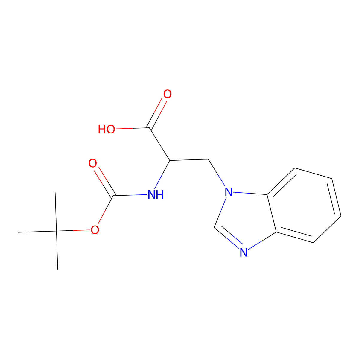 3-(1h-1,3-Benzodiazol-1-yl)-2-{[(tert-butoxy)carbonyl]amino}propanoic acid molecular structure, CAS 1369496-57-0