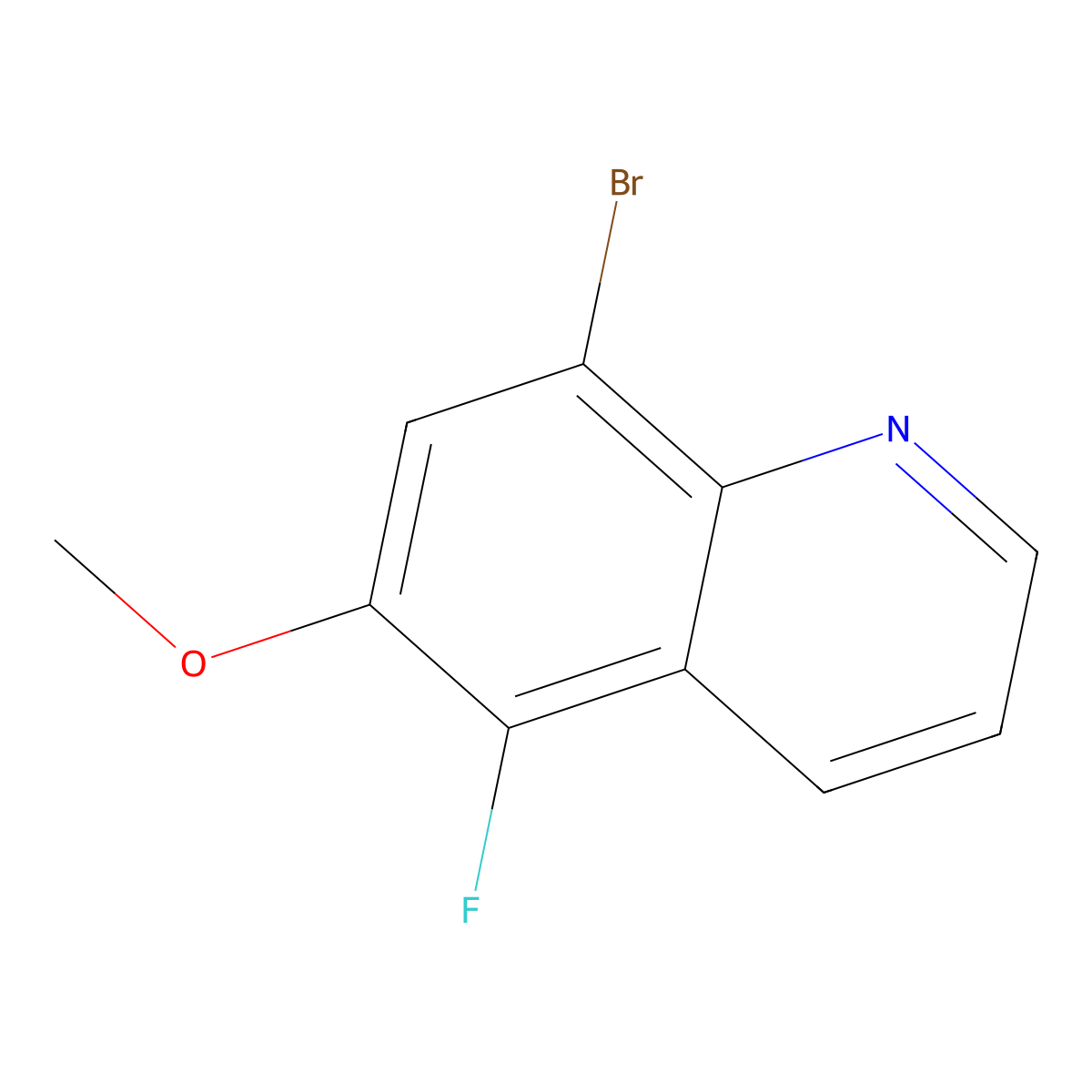 8-Bromo-5-fluoro-6-methoxyquinoline molecular structure, CAS 1369499-08-0