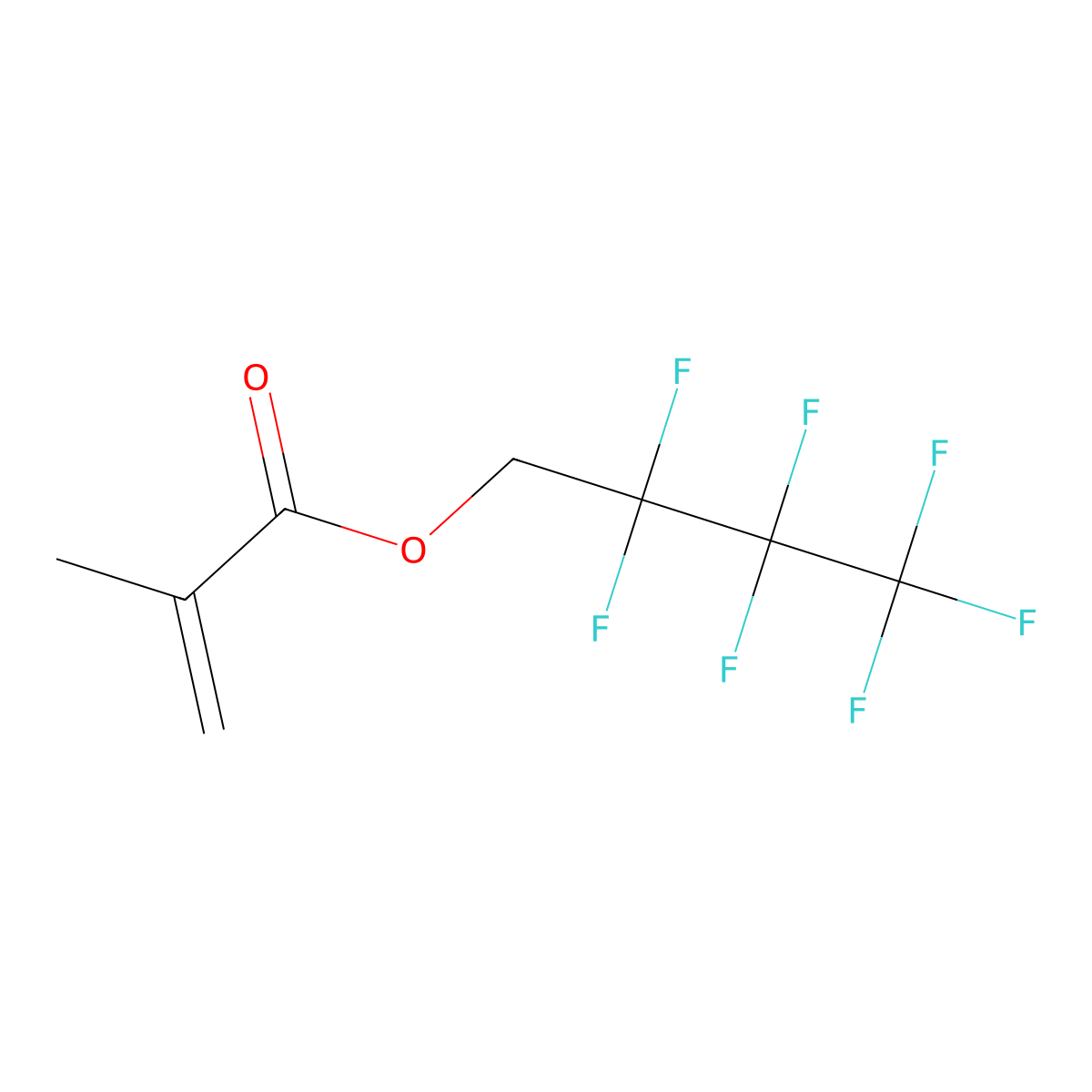 2,2,3,3,4,4,4-Heptafluorobutyl methacrylate molecular structure, CAS 13695-31-3