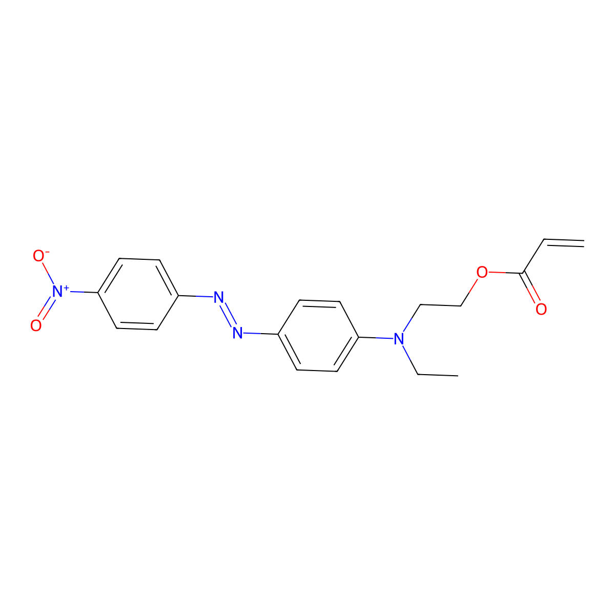 Disperse Red 1 acrylate molecular structure, CAS 13695-46-0