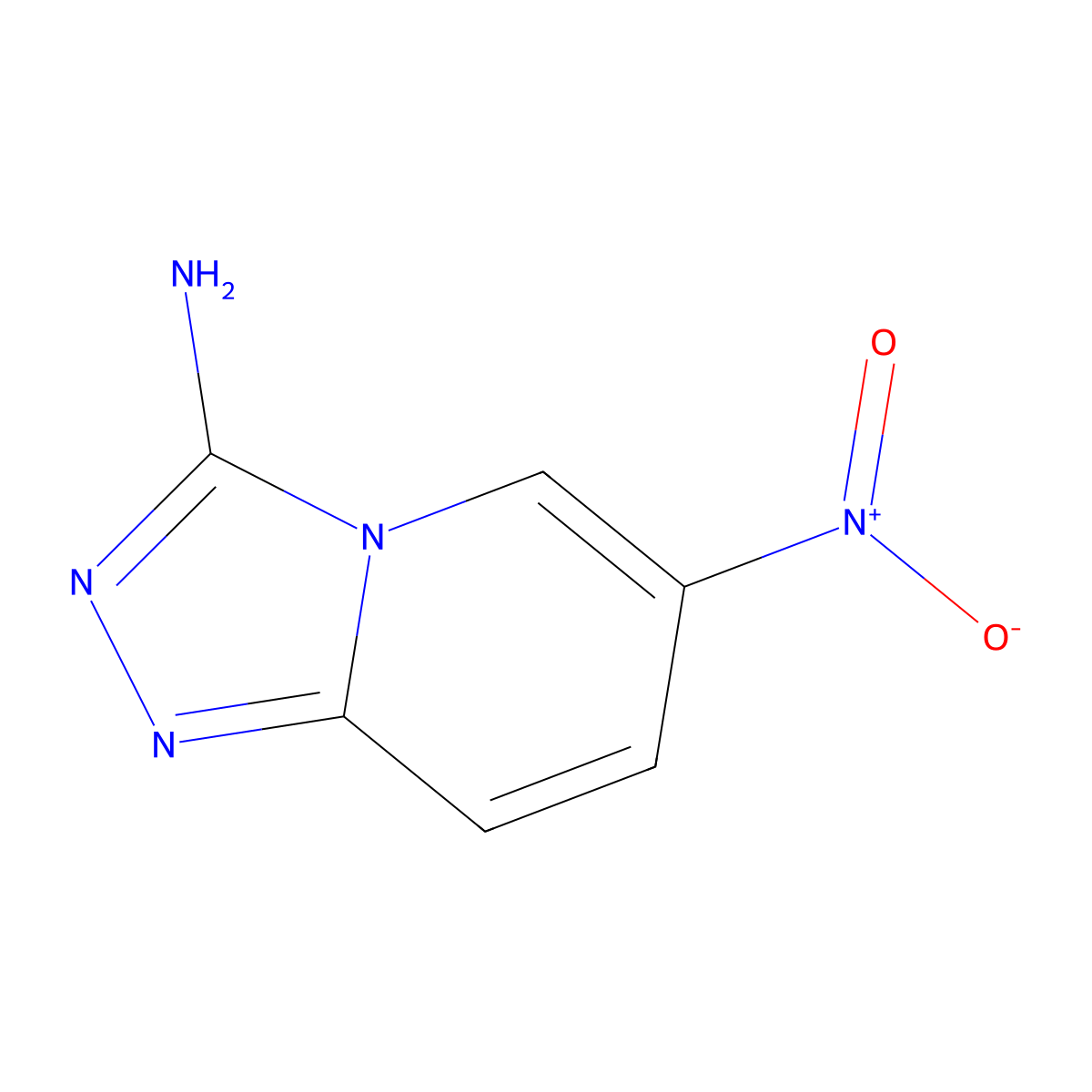 6-Nitro-[1,2,4]triazolo[4,3-a]pyridin-3-amine molecular structure, CAS 1369508-15-5