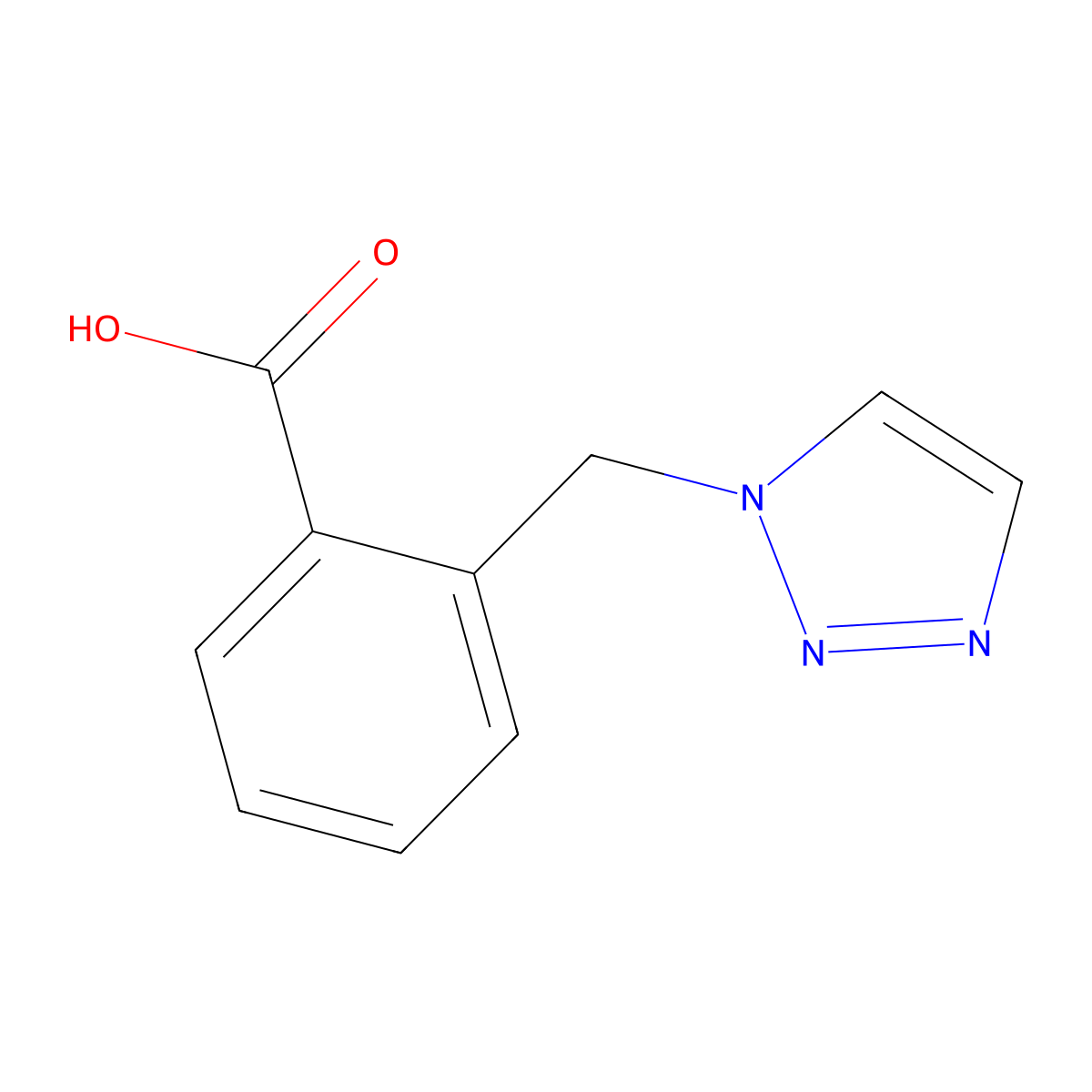 2-[(1H-1,2,3-triazol-1-yl)methyl]benzoic acid molecular structure, CAS 1369510-36-0