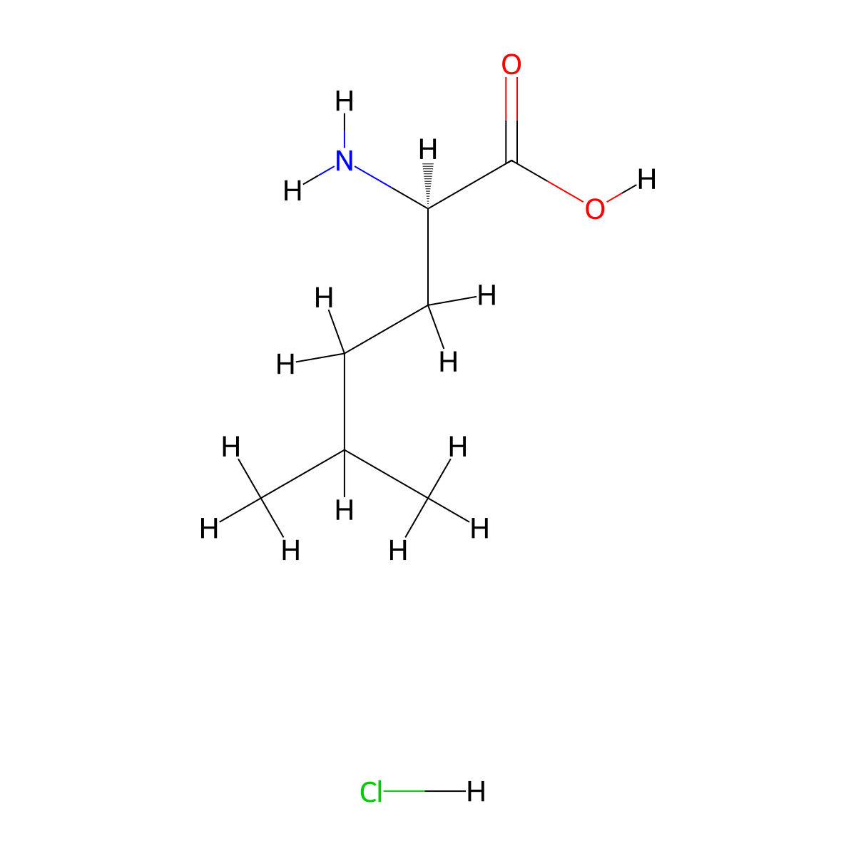 D-Homoleucine hydrochloride molecular structure, CAS 1369531-51-0