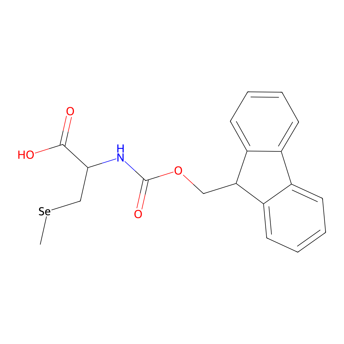 Fmoc-3-(Methylseleno)-Ala-OH molecular structure, CAS 1369532-59-1