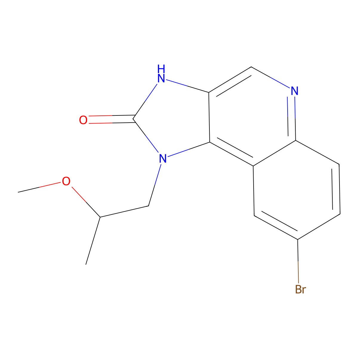 (S)-8-bromo-1-(2-methoxypropyl)-1H-imidazo[4,5-c]quinolin-2(3H)-one molecular structure, CAS 1369532-69-3