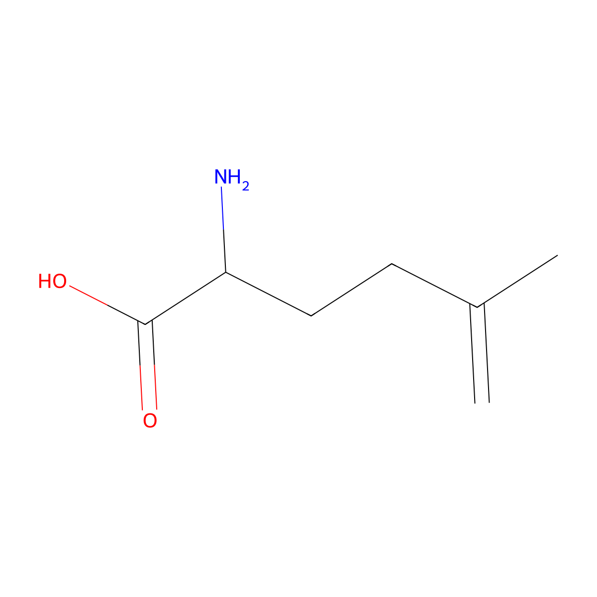 (R)-2-Amino-5-methylhex-5-enoic acid molecular structure, CAS 1369533-97-0