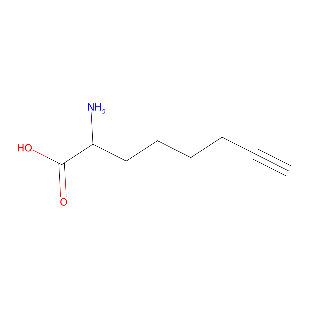 (R)-2-Amino-7-octynoic Acid molecular structure, CAS 1369534-43-9