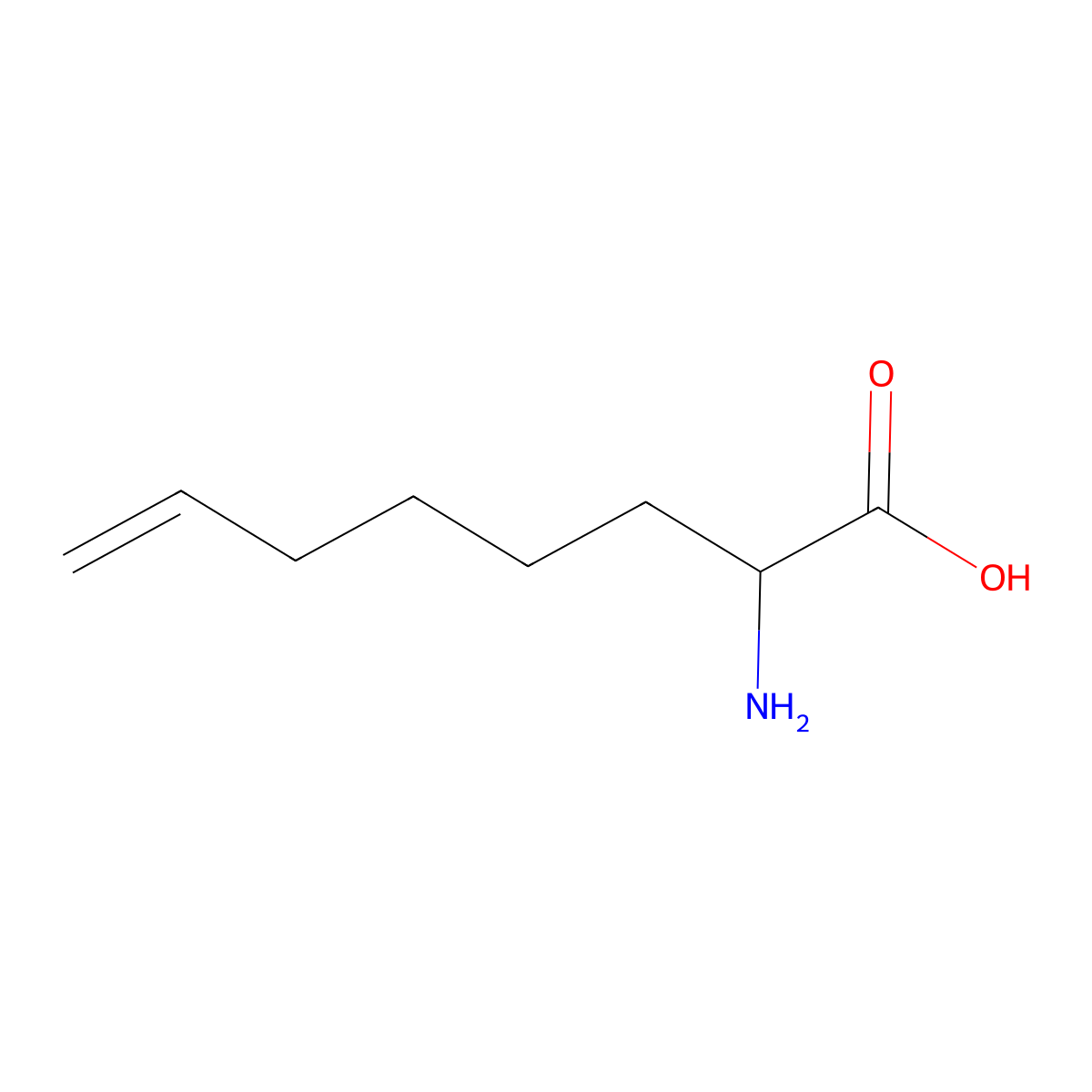 (R)-2-(5'-hexyl) glycine molecular structure, CAS 1369534-50-8