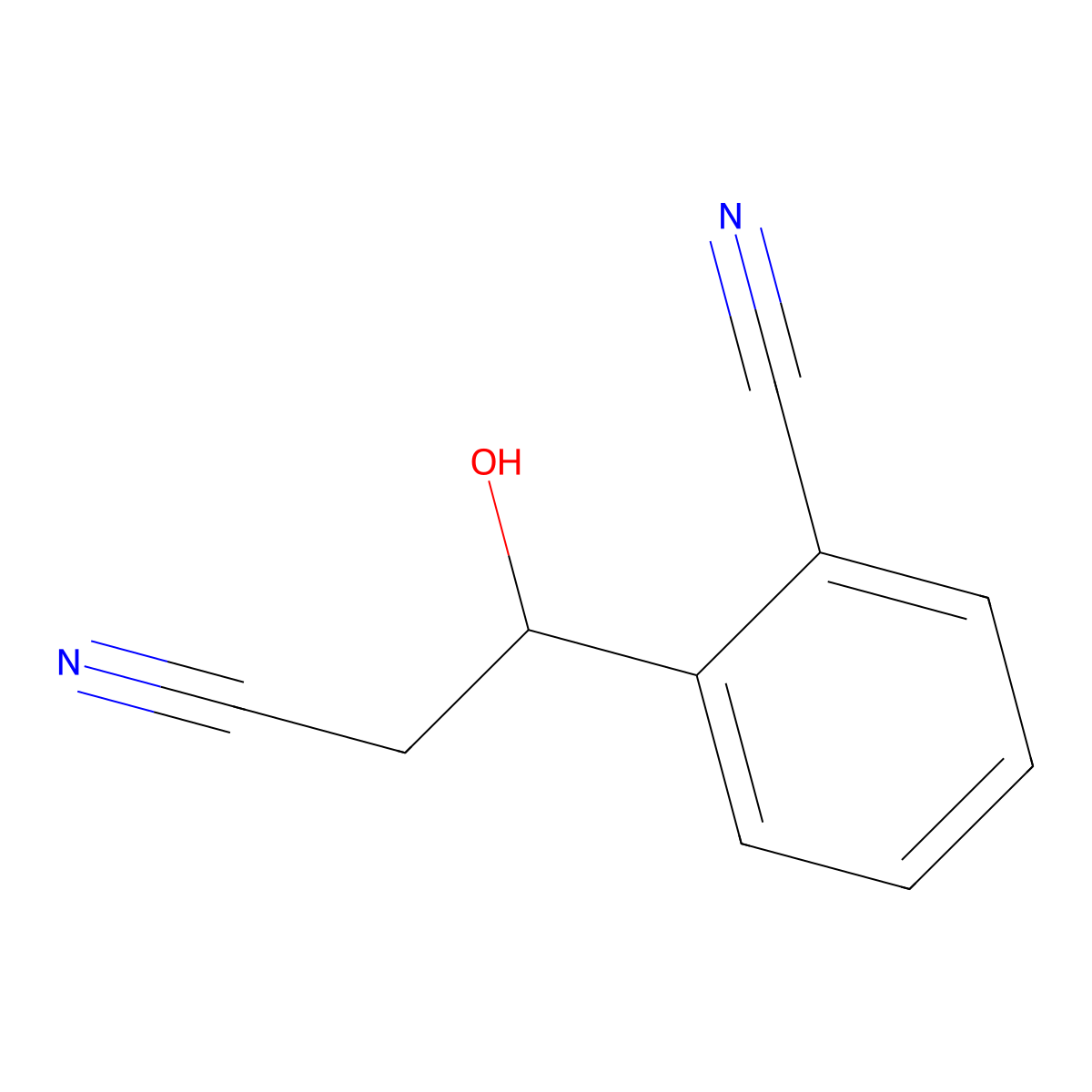 2-(2-Cyano-1-hydroxyethyl)benzonitrile molecular structure, CAS 1369546-33-7
