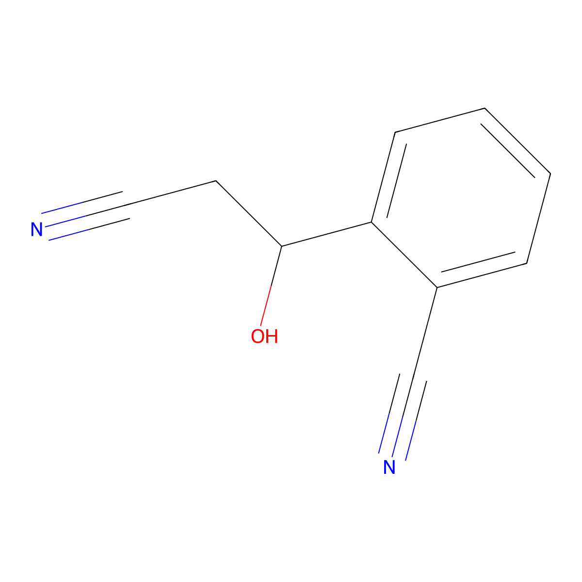 2-(2-Cyano-1-hydroxyethyl)benzonitrile molecular structure, CAS 1369546-33-7