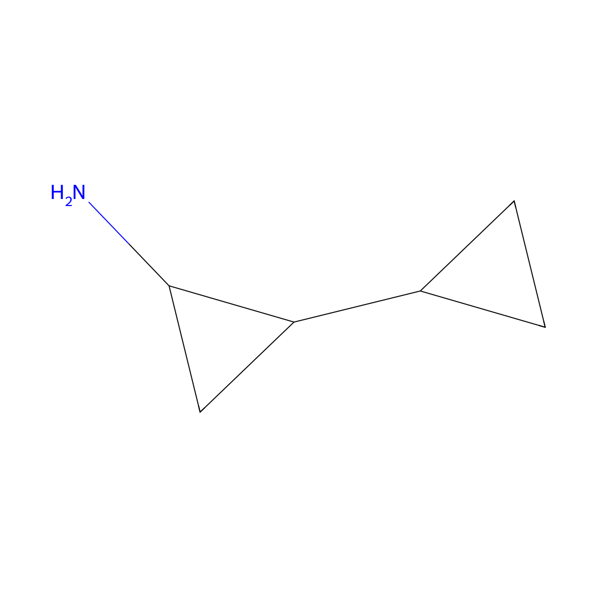 rac-(1R,2S)-2-cyclopropylcyclopropan-1-amine molecular structure, CAS 1369571-54-9