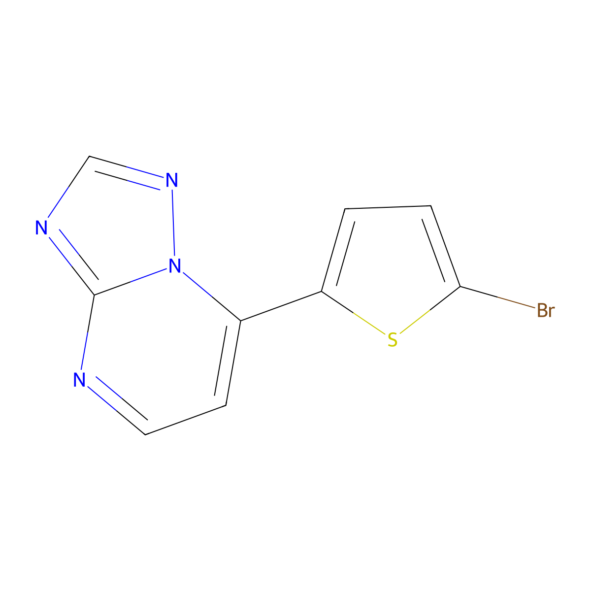 7-(5-Bromo-2-thienyl)[1,2,4]triazolo[1,5-a]pyrimidine molecular structure, CAS 1369580-94-8