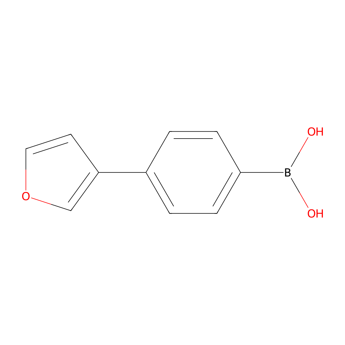 4-(3-Furyl)phenylboronic acid molecular structure, CAS 1369592-20-0