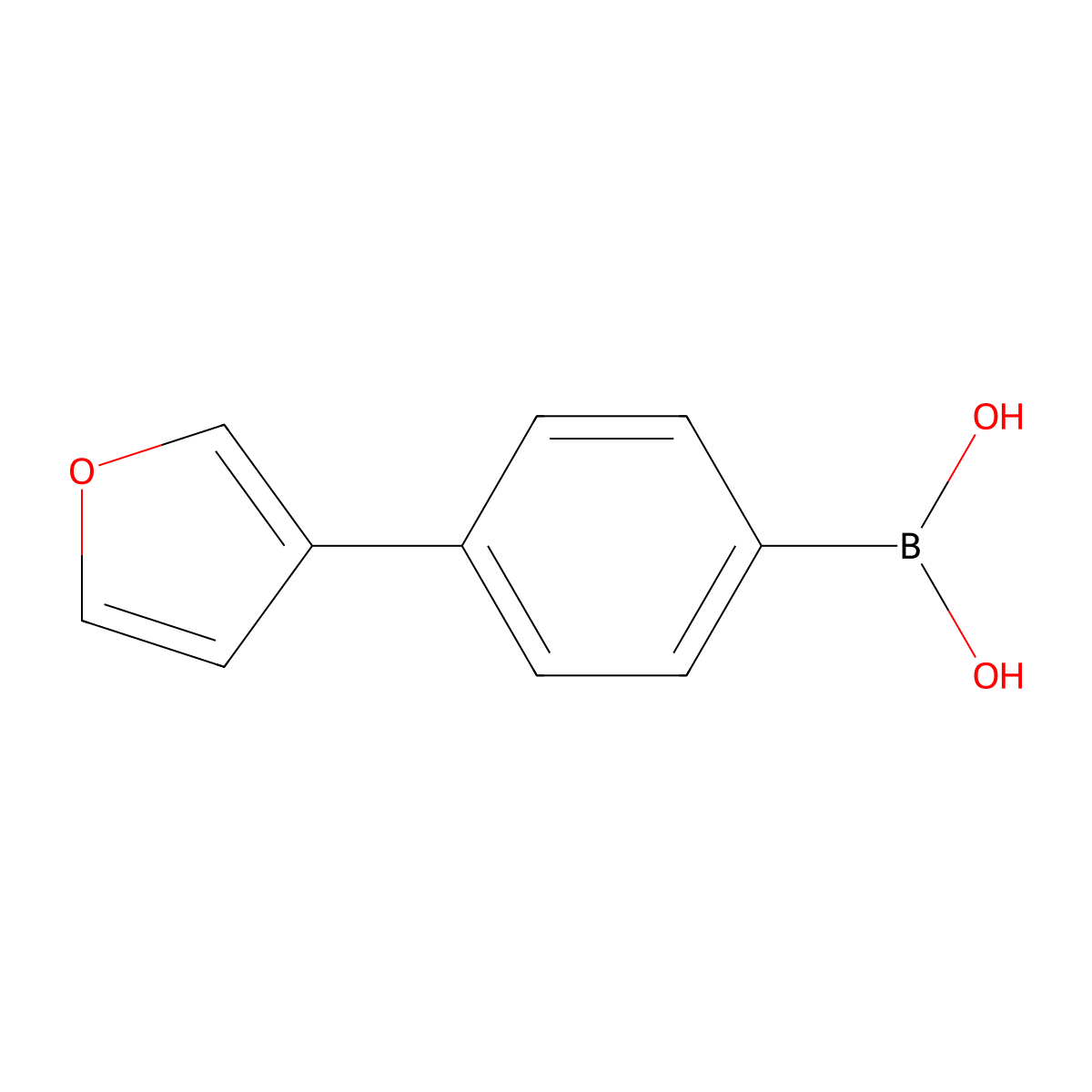 4-(3-Furyl)phenylboronic acid molecular structure, CAS 1369592-20-0