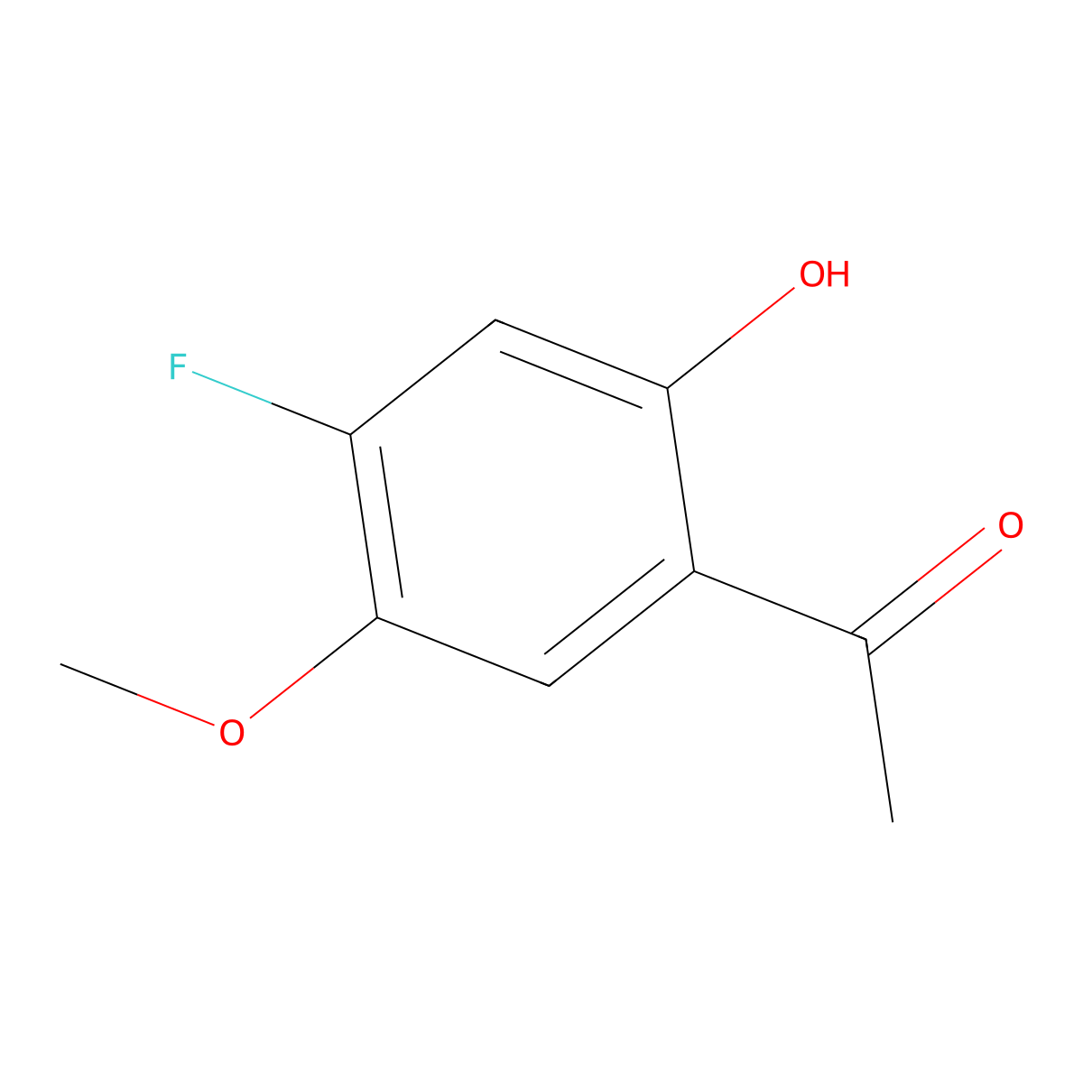 1-(4-Fluoro-2-hydroxy-5-methoxyphenyl)ethanone molecular structure, CAS 1369628-59-0