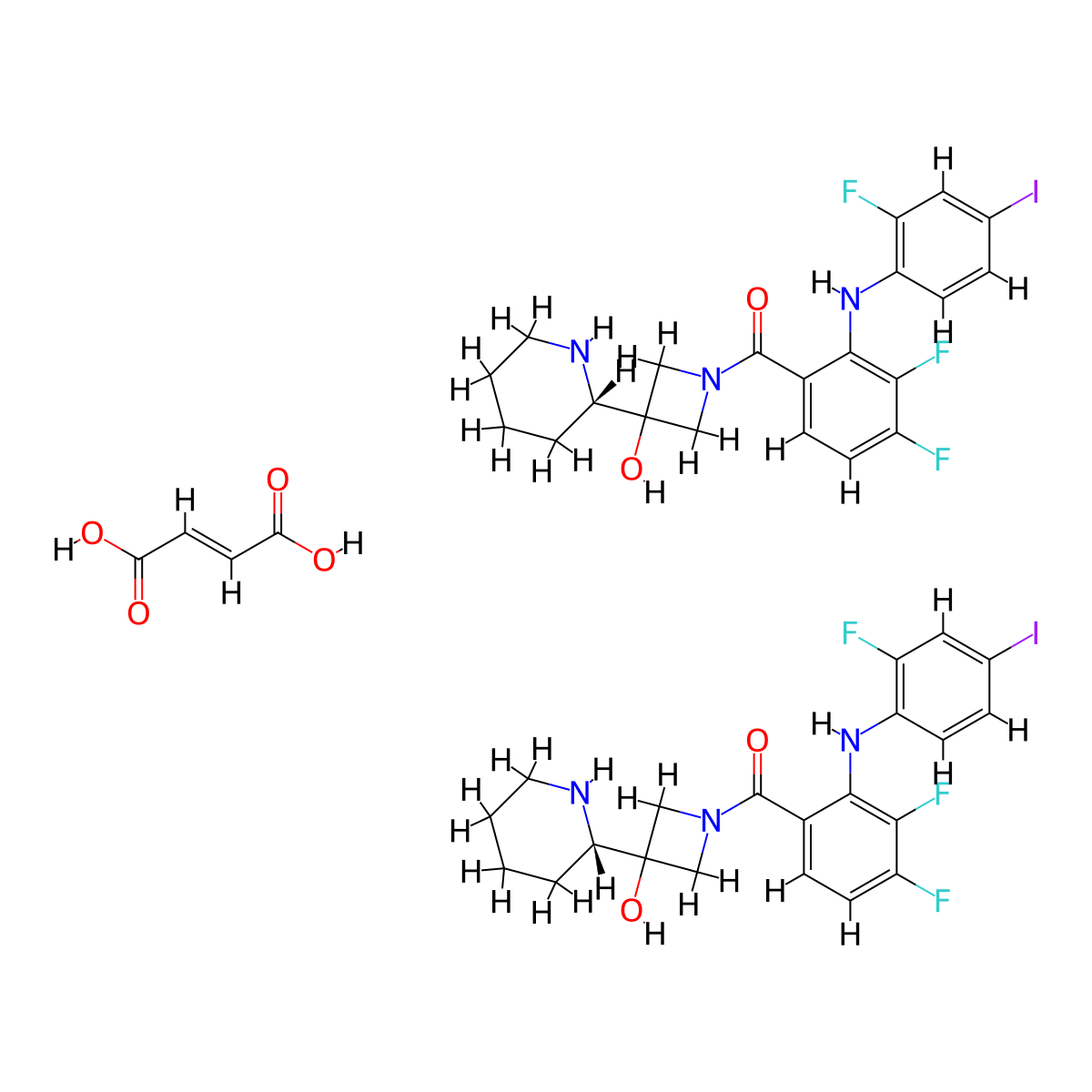 Cobimetinib Fumarate molecular structure, CAS 1369665-02-0