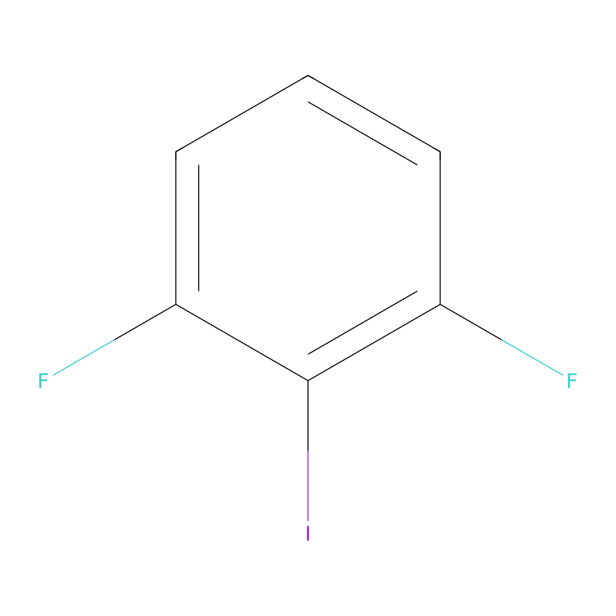 1,3-Difluoro-2-iodobenzene molecular structure, CAS 13697-89-7