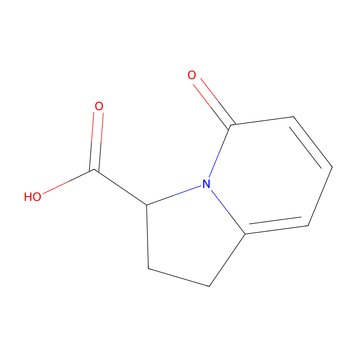5-Oxo-1,2,3,5-tetrahydroindolizine-3-carboxylic acid molecular structure, CAS 1369766-08-4