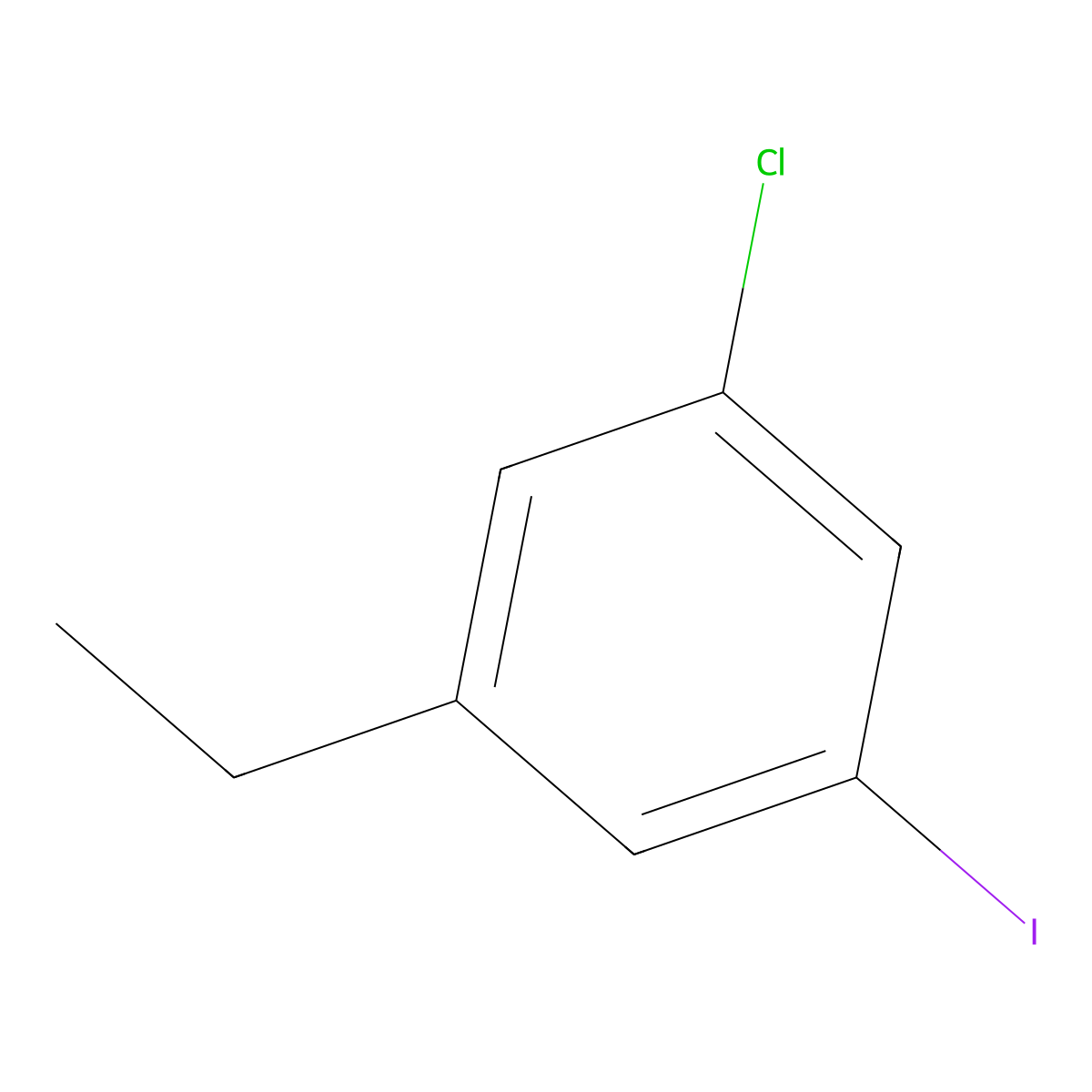 1-Chloro-3-ethyl-5-iodobenzene molecular structure, CAS 1369772-93-9