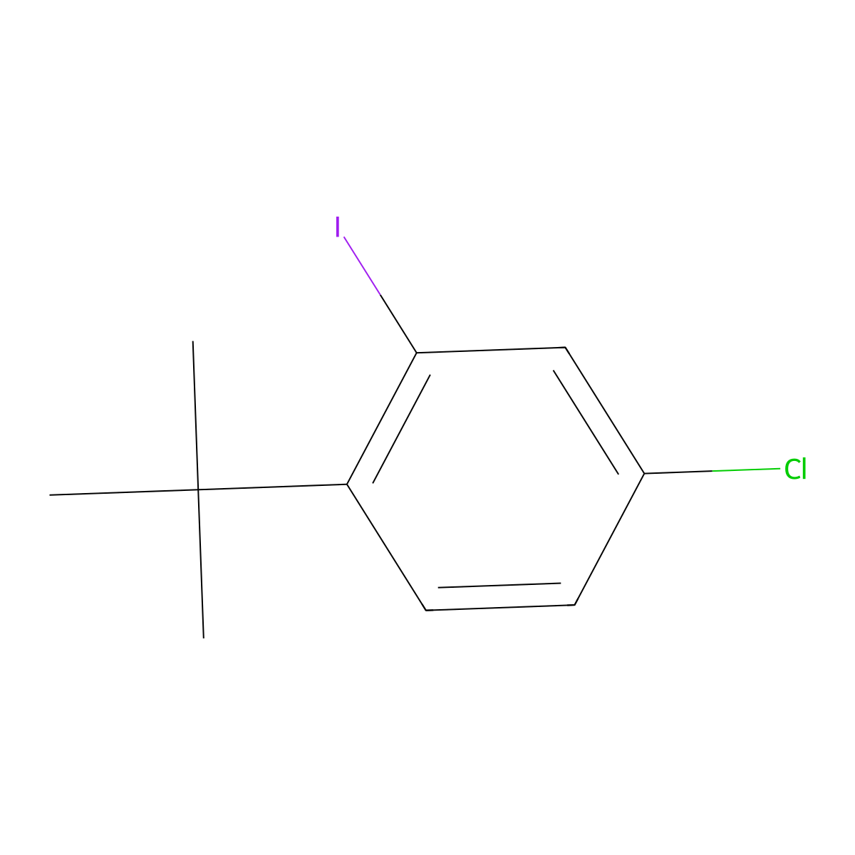1-(Tert-butyl)-4-chloro-2-iodobenzene molecular structure, CAS 1369773-02-3