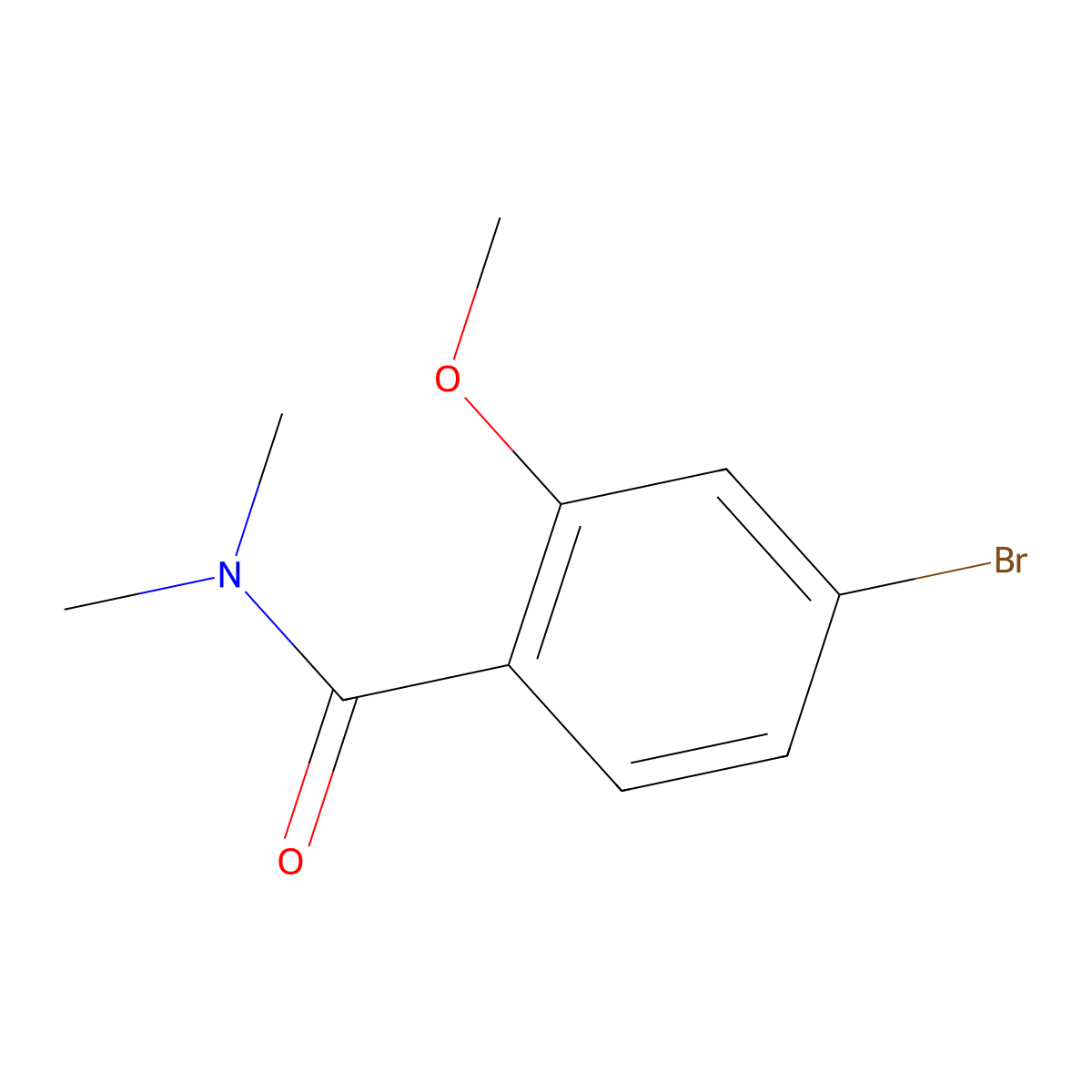 4-Bromo-2-methoxy-N,N-dimethylbenzamide molecular structure, CAS 1369774-49-1