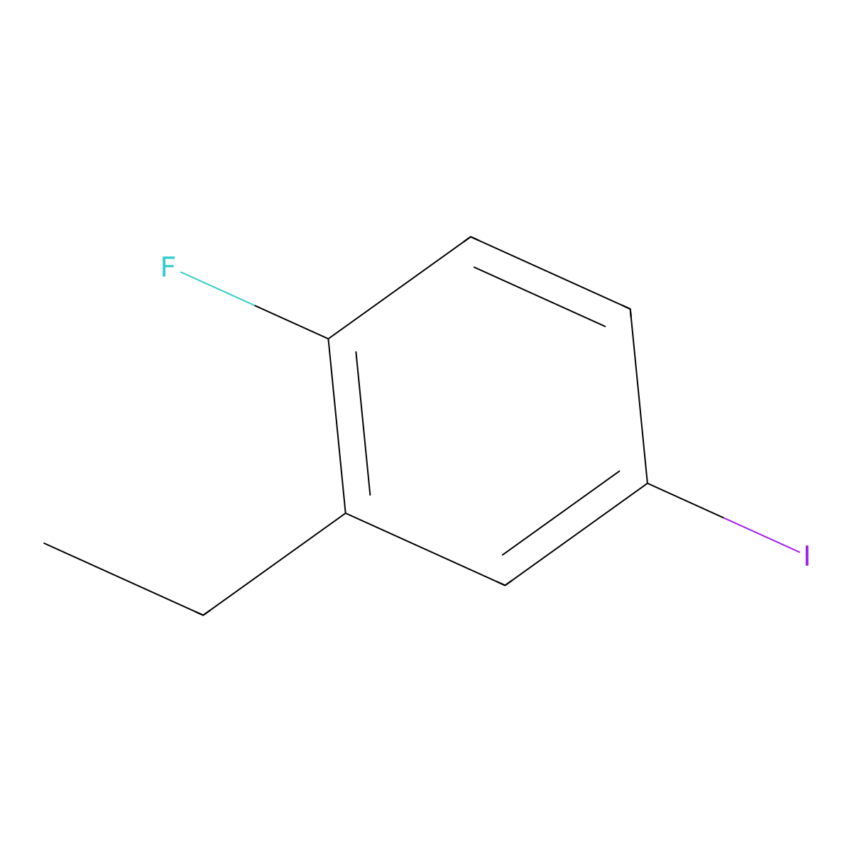 2-Ethyl-1-fluoro-4-iodobenzene molecular structure, CAS 1369775-30-3