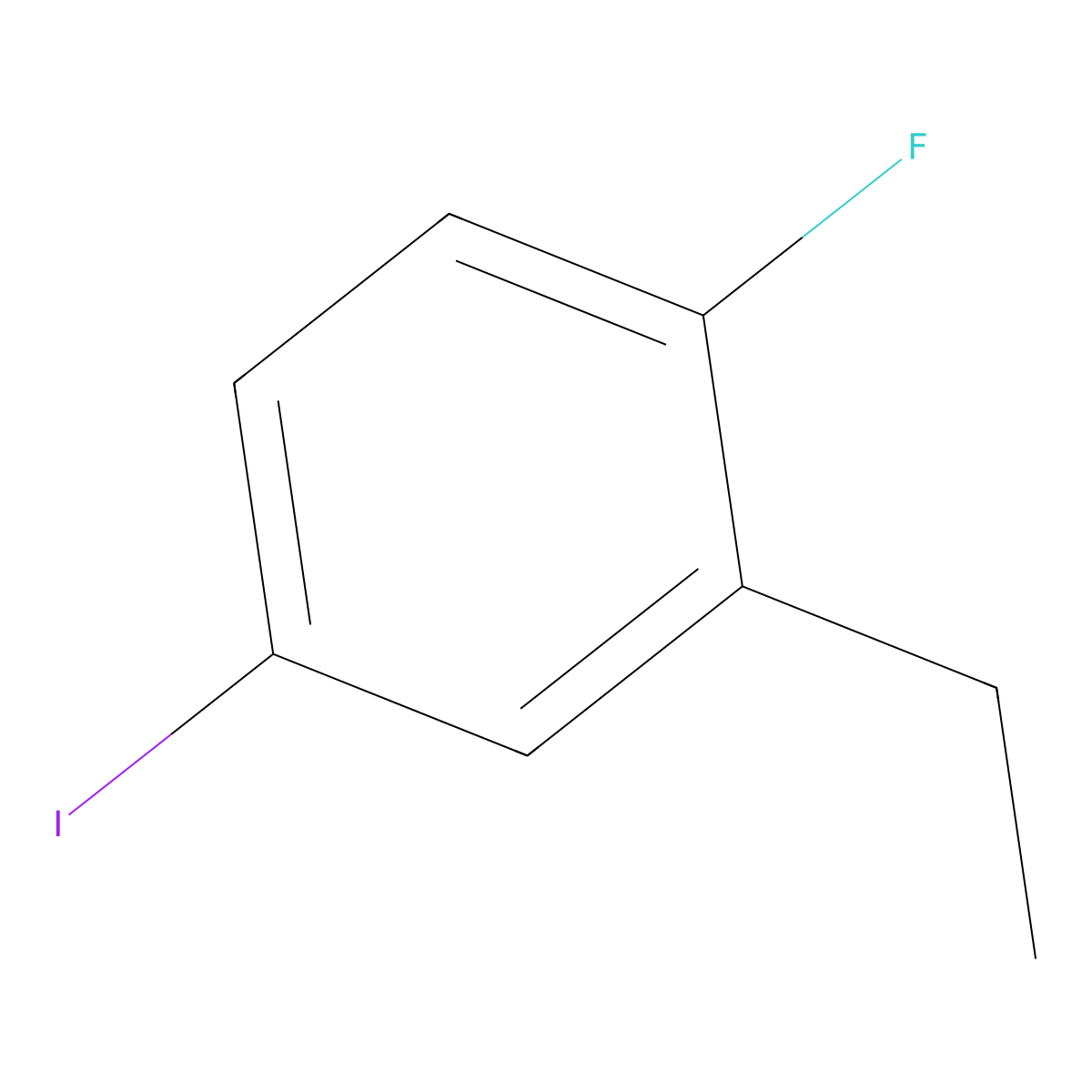 2-Ethyl-1-fluoro-4-iodobenzene molecular structure, CAS 1369775-30-3