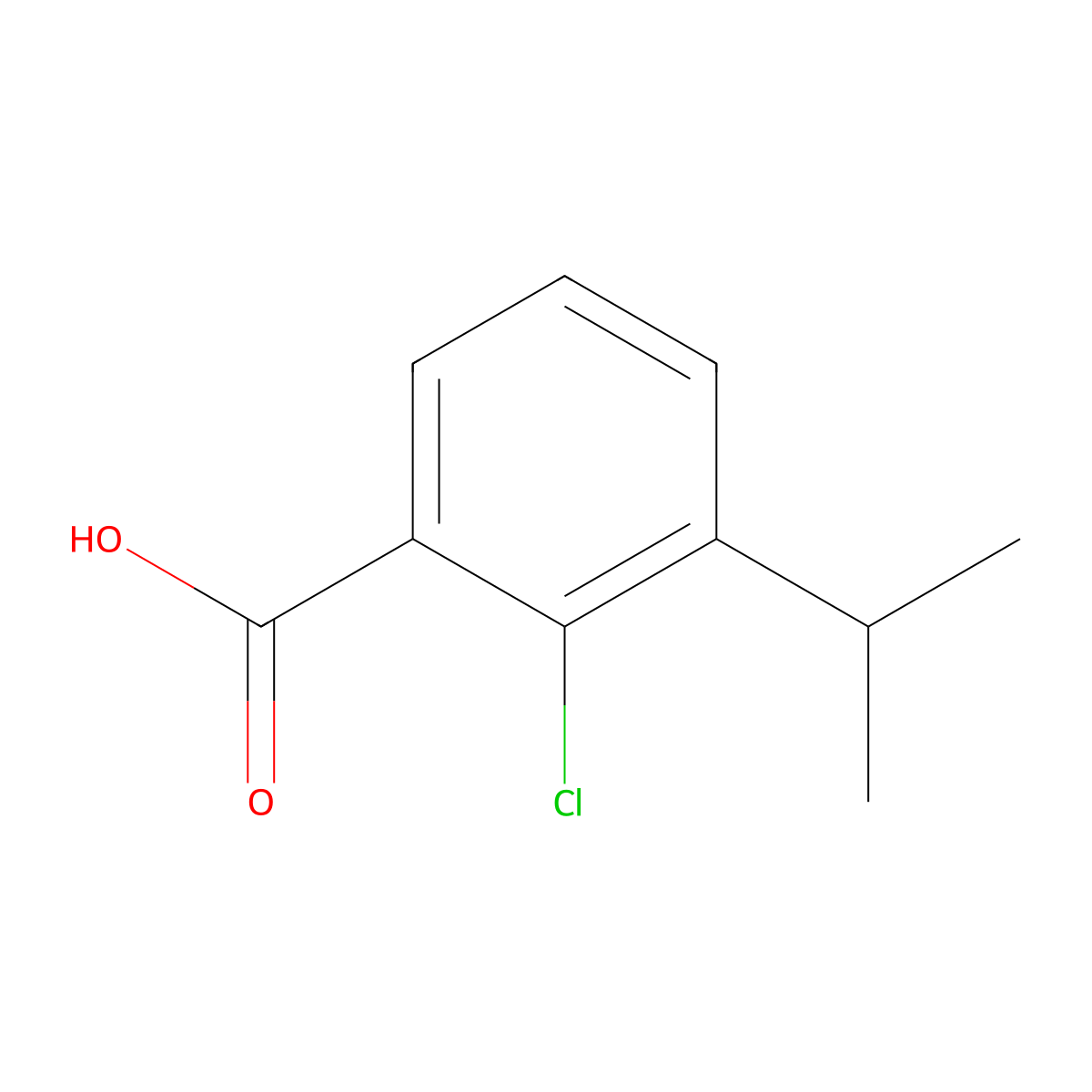 2-Chloro-3-isopropylbenzoic acid molecular structure, CAS 1369775-48-3