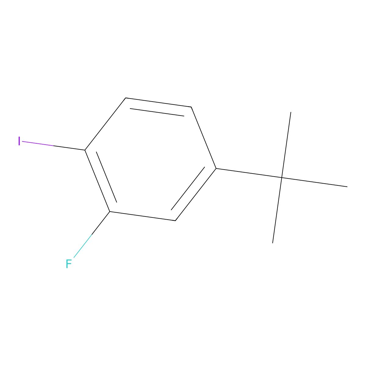 4-(Tert-butyl)-2-fluoro-1-iodobenzene molecular structure, CAS 1369775-53-0