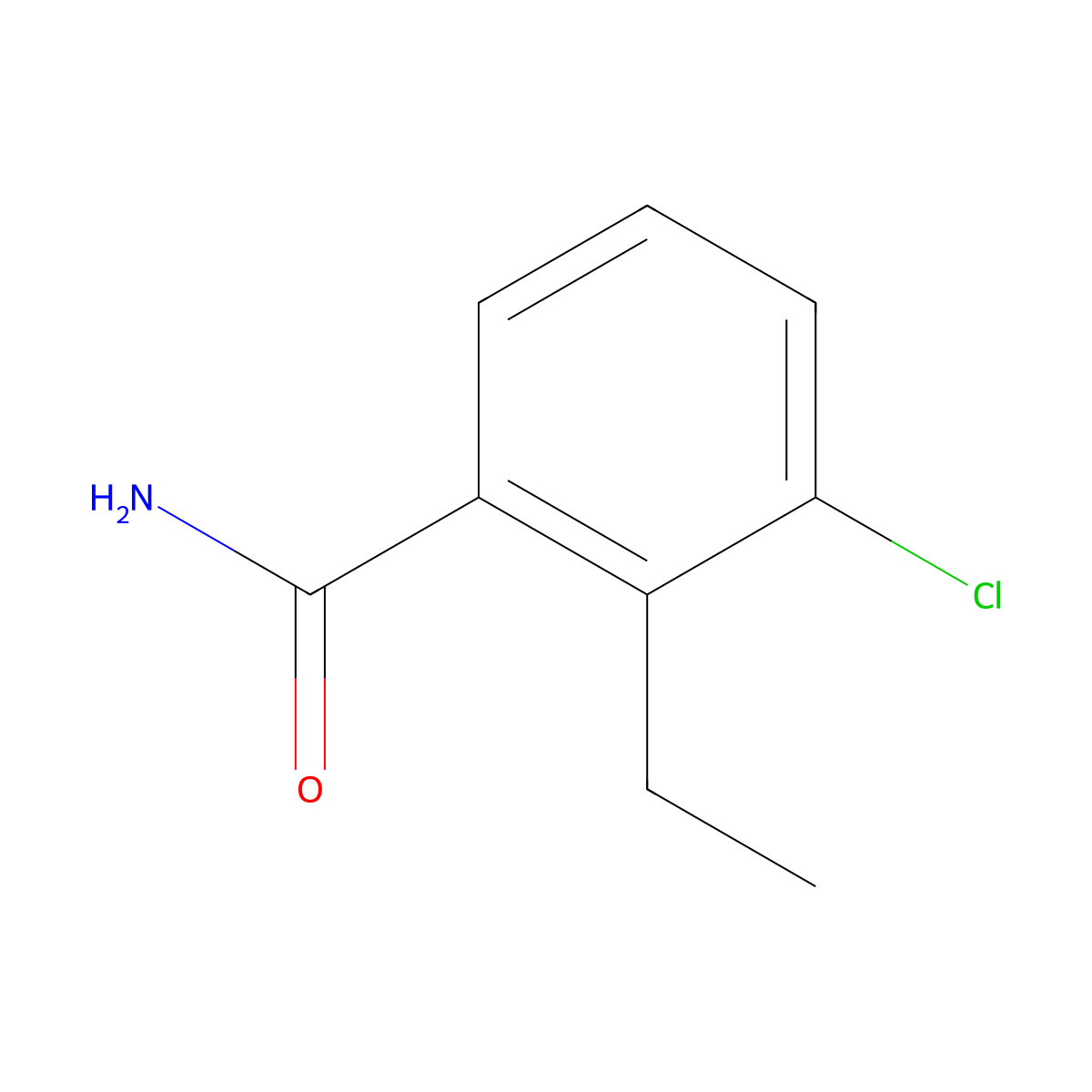 3-Chloro-2-ethylbenzamide molecular structure, CAS 1369775-80-3