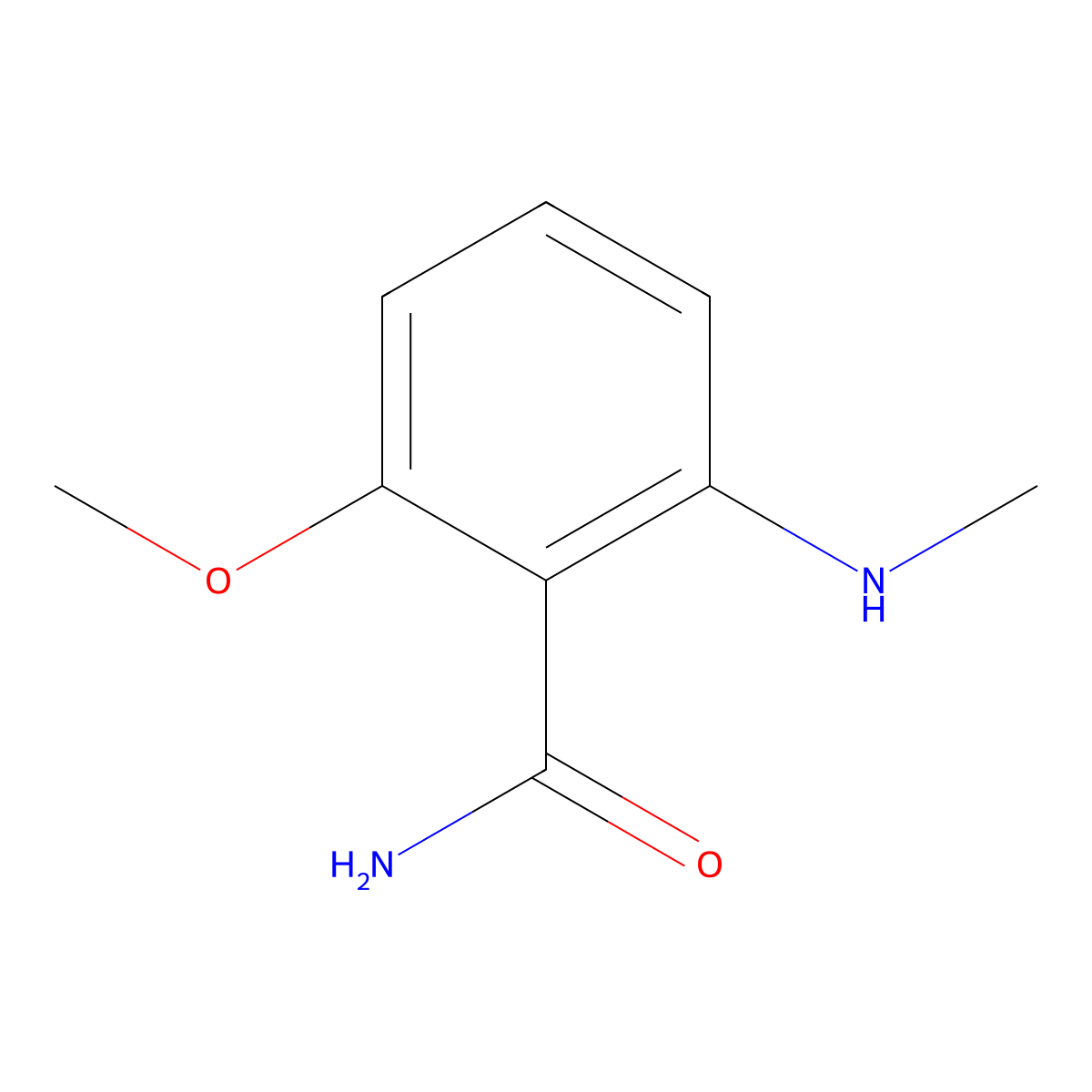 2-Methoxy-6-(methylamino)benzamide molecular structure, CAS 1369776-22-6