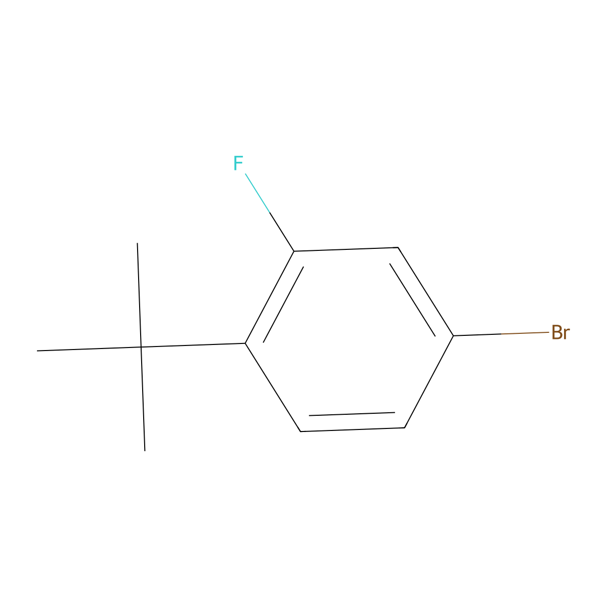 4-Bromo-1-(tert-butyl)-2-fluorobenzene molecular structure, CAS 1369776-41-9
