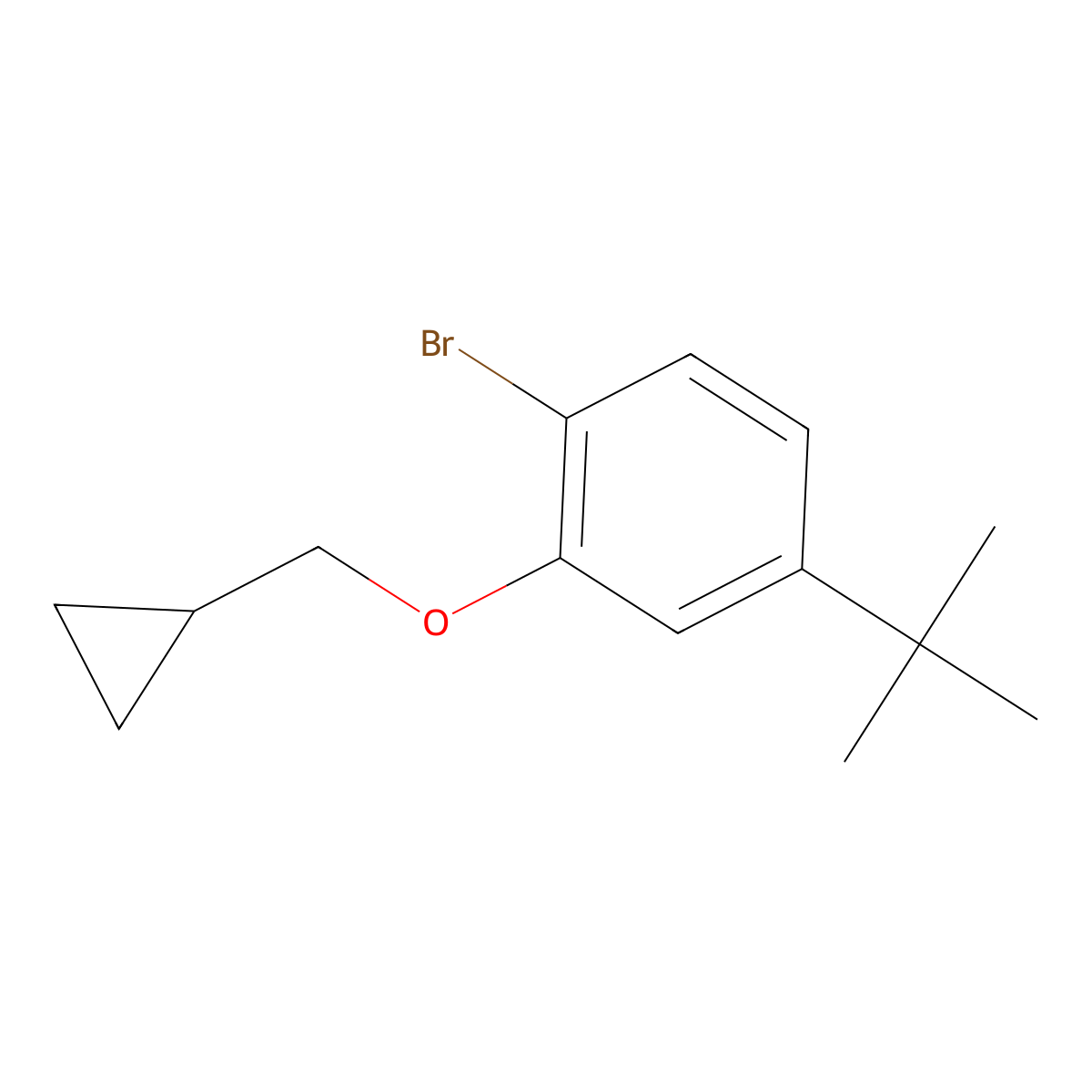 1-Bromo-4-(tert-butyl)-2-(cyclopropylmethoxy)benzene molecular structure, CAS 1369776-57-7