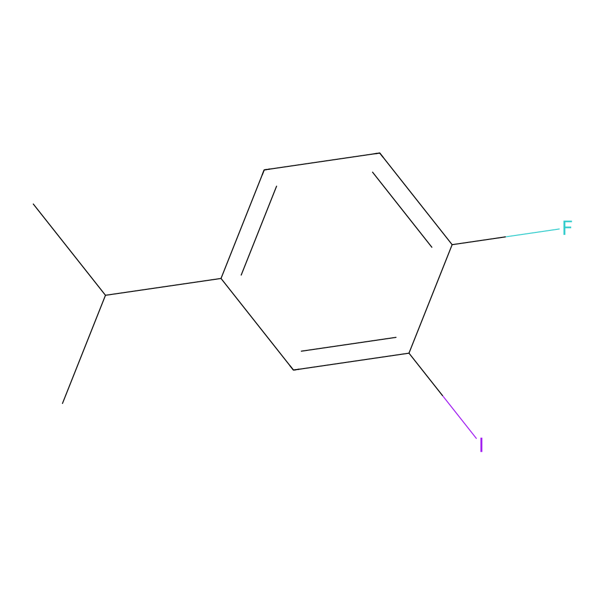 1-Fluoro-2-iodo-4-isopropylbenzene molecular structure, CAS 1369776-58-8