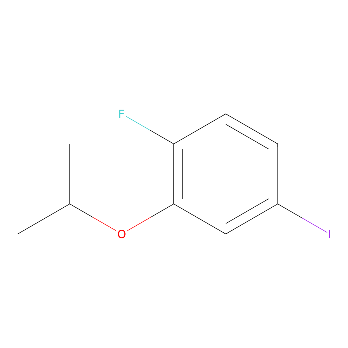 1-Fluoro-4-iodo-2-isopropoxybenzene molecular structure, CAS 1369776-67-9