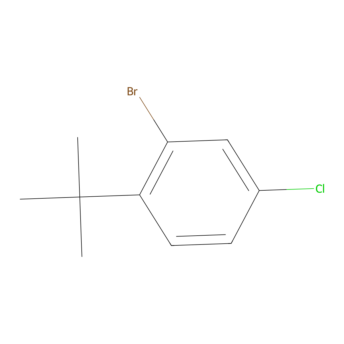 2-Bromo-1-(tert-butyl)-4-chlorobenzene molecular structure, CAS 1369776-71-5