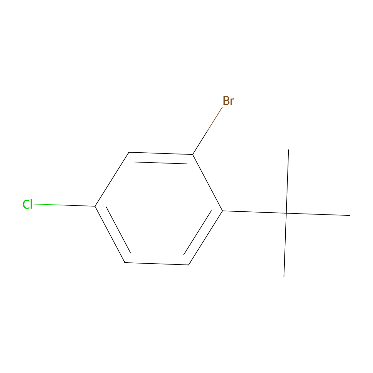 2-Bromo-1-(tert-butyl)-4-chlorobenzene molecular structure, CAS 1369776-71-5