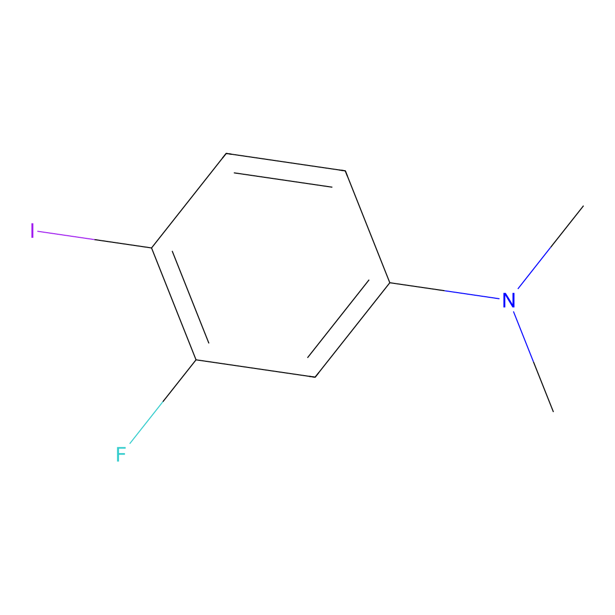 3-fluoro-4-iodo-N,N-dimethylaniline molecular structure, CAS 1369776-87-3
