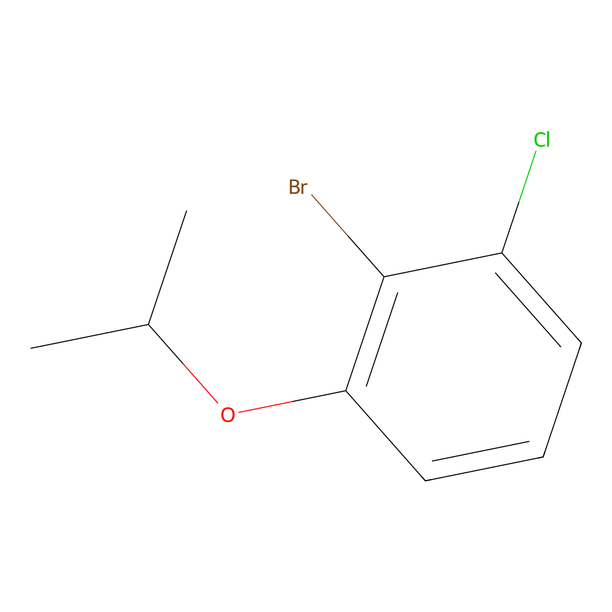 2-Bromo-1-chloro-3-isopropoxybenzene molecular structure, CAS 1369776-92-0