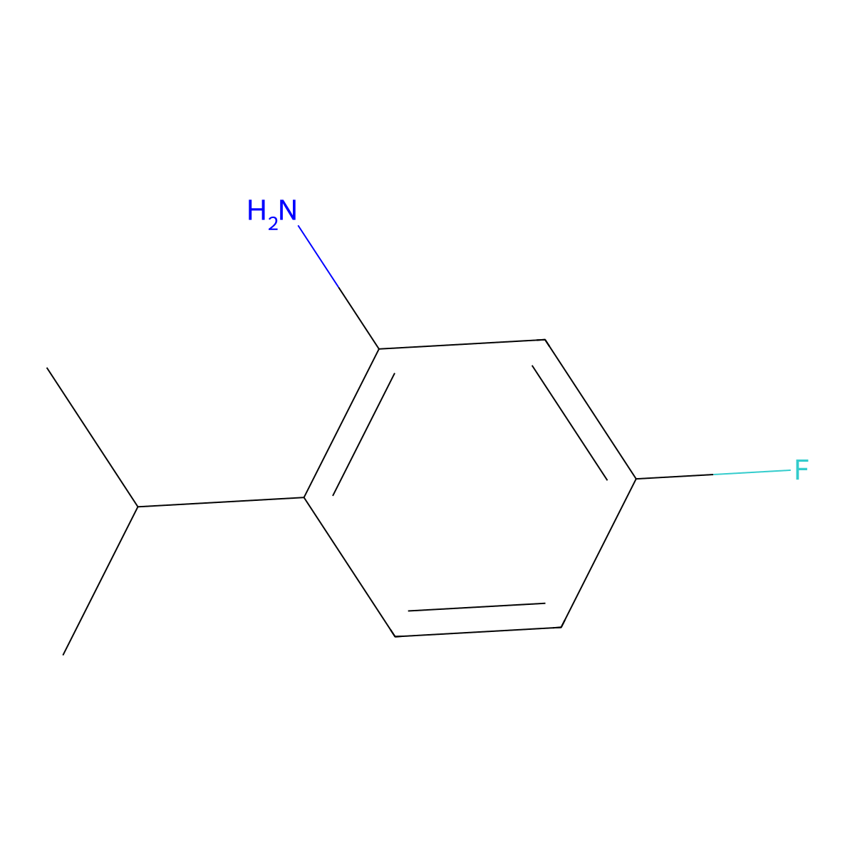 5-Fluoro-2-isopropylaniline molecular structure, CAS 1369777-05-8